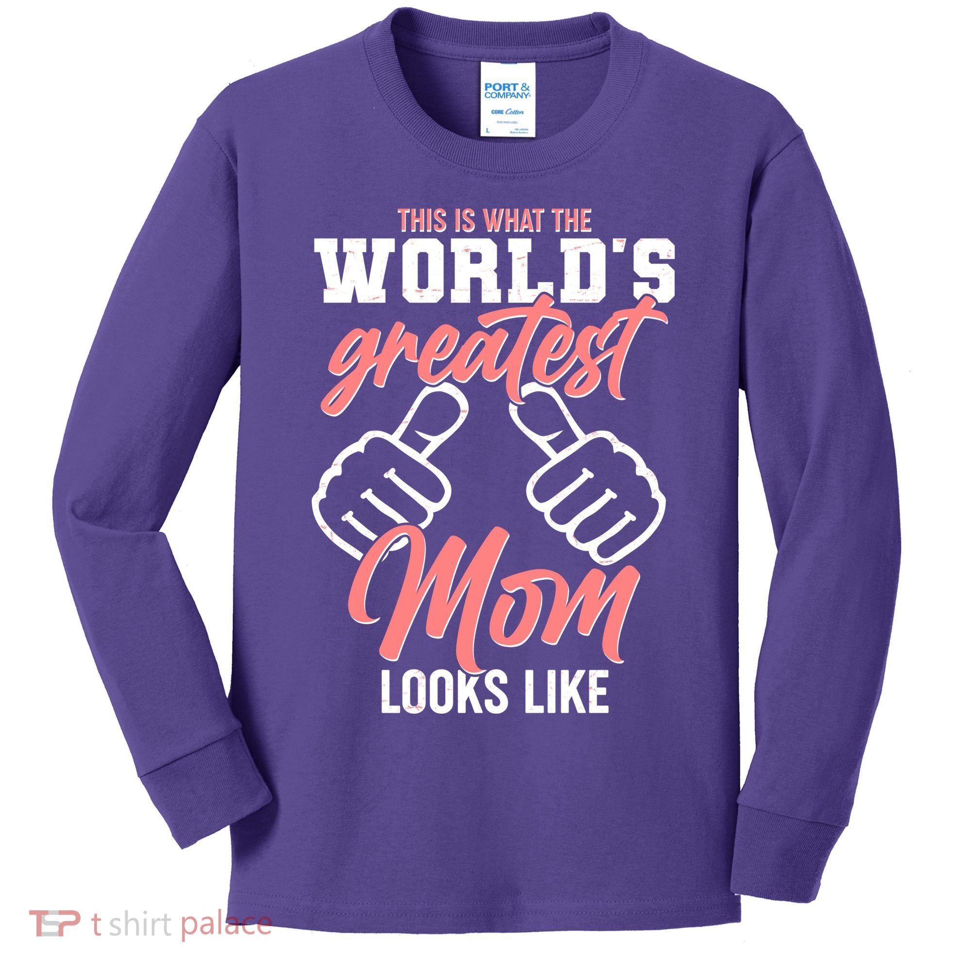 This Is What The World's Greatest Mom Looks Like Kids Long Sleeve Shirt