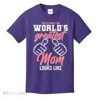 This Is What The World's Greatest Mom Looks Like Kids T-Shirt thumb 0