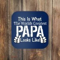 This Is What The World's Greatest Papa Looks Like Coaster thumb 0