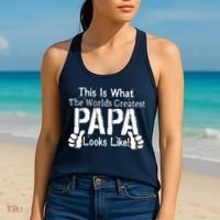 This Is What The World's Greatest Papa Looks Like Women's Tank Top thumb 2