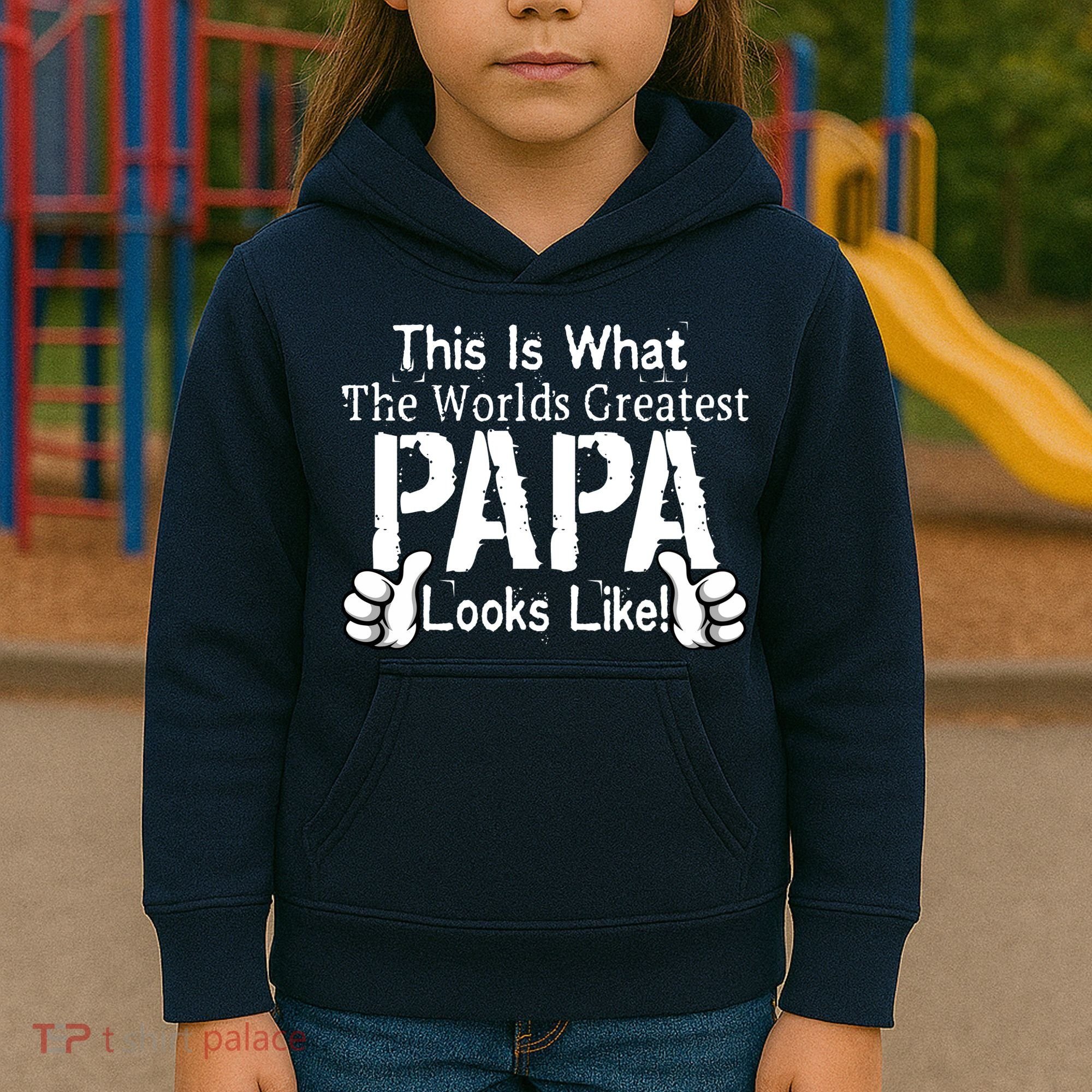 This Is What The World's Greatest Papa Looks Like Kids Hoodie
