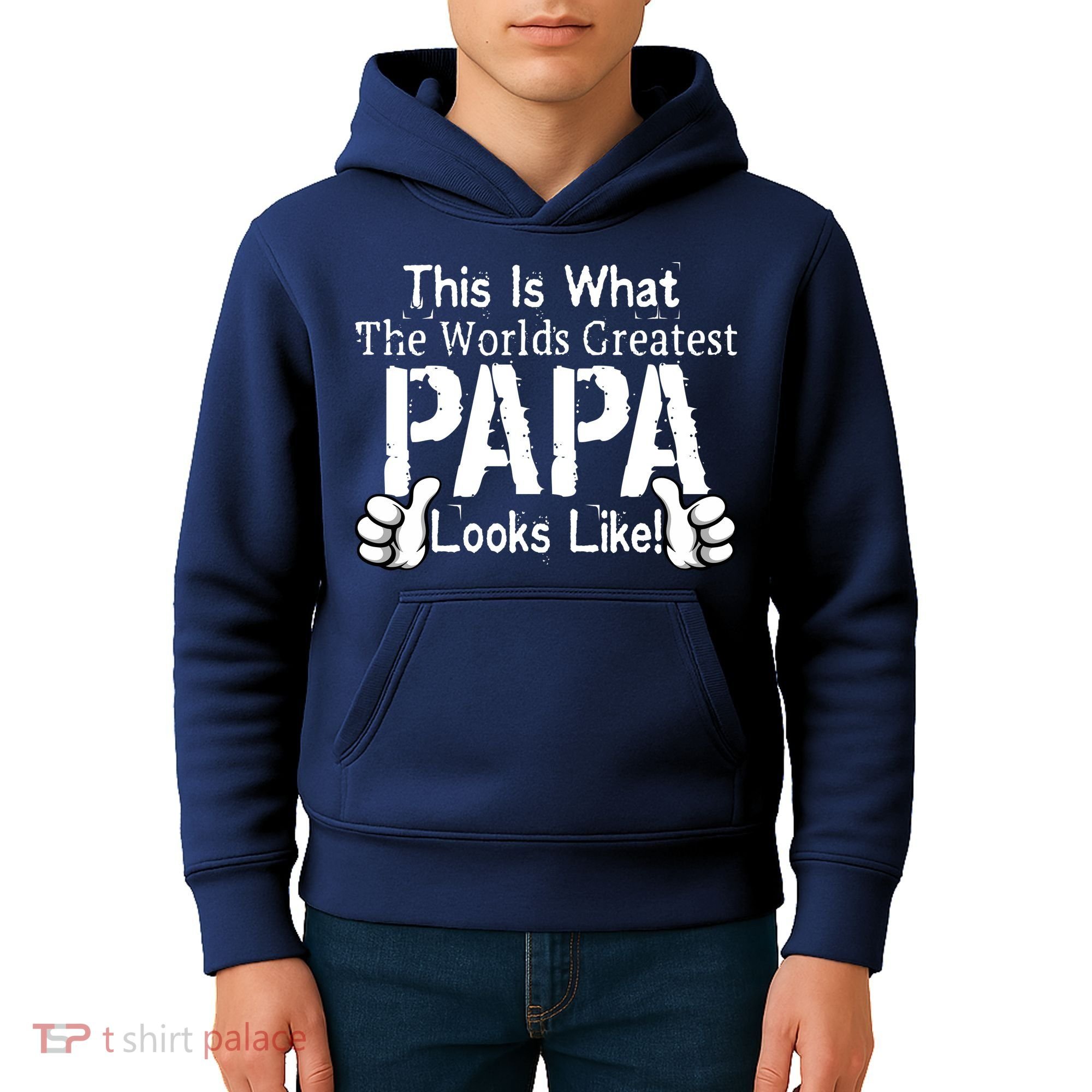 This Is What The World's Greatest Papa Looks Like Kids Hoodie