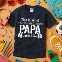 This Is What The World's Greatest Papa Looks Like Kids T-Shirt thumb 3