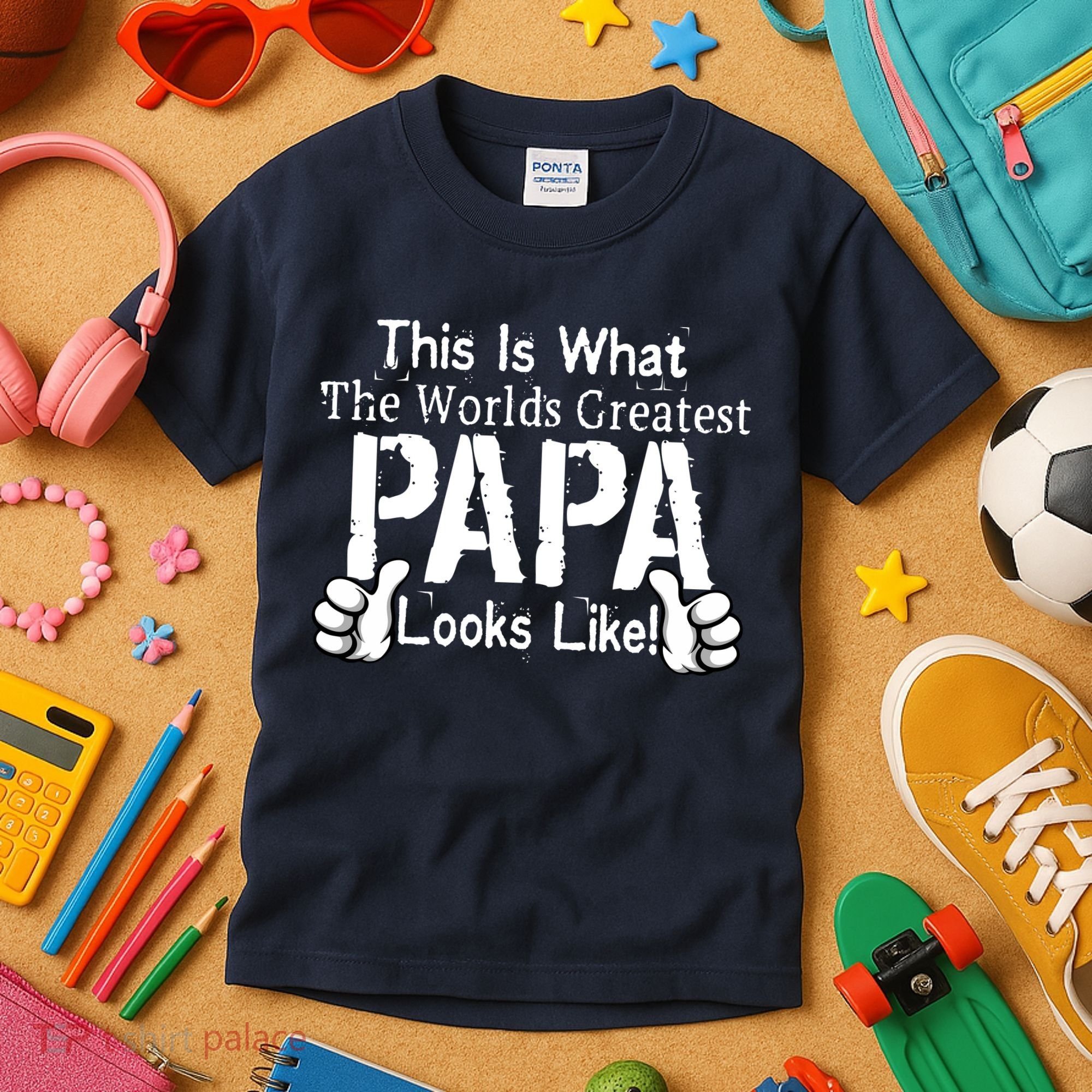 This Is What The World's Greatest Papa Looks Like Kids T-Shirt
