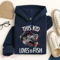 This Kid Loves To Fish Hoodie thumb 4