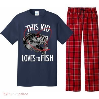 This Kid Loves To Fish Pajama Set