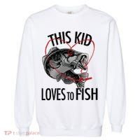 This Kid Loves To Fish Garment-Dyed Sweatshirt thumb 0