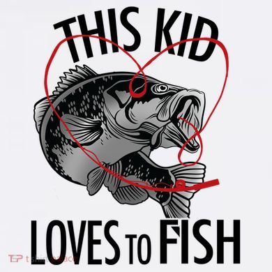This Kid Loves To Fish Garment-Dyed Sweatshirt