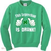 This Leprechaun Is Drunk Kids Sweatshirt thumb 0