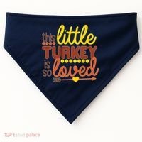 This Little Turkey Is So Loved USA-Made Doggie Bandana thumb 0