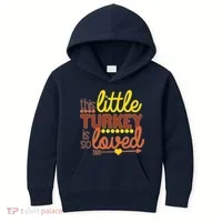 This Little Turkey Is So Loved Kids Hoodie thumb 0