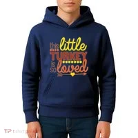 This Little Turkey Is So Loved Kids Hoodie thumb 4