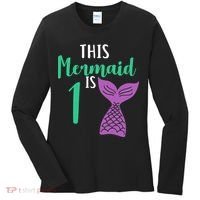 This Mermaid Is 1 Years Old Birthday Women's Long Sleeve Shirt thumb 0