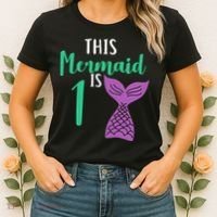 This Mermaid Is 1 Years Old Birthday Women's T-Shirt thumb 2