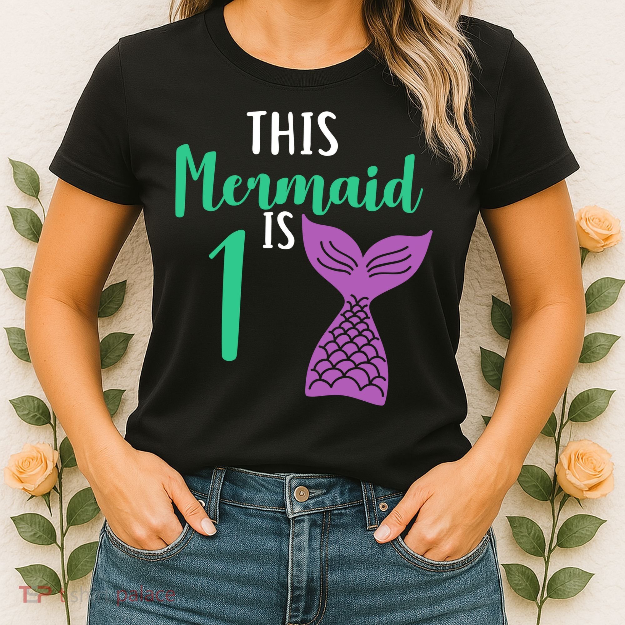 This Mermaid Is 1 Years Old Birthday Women's T-Shirt