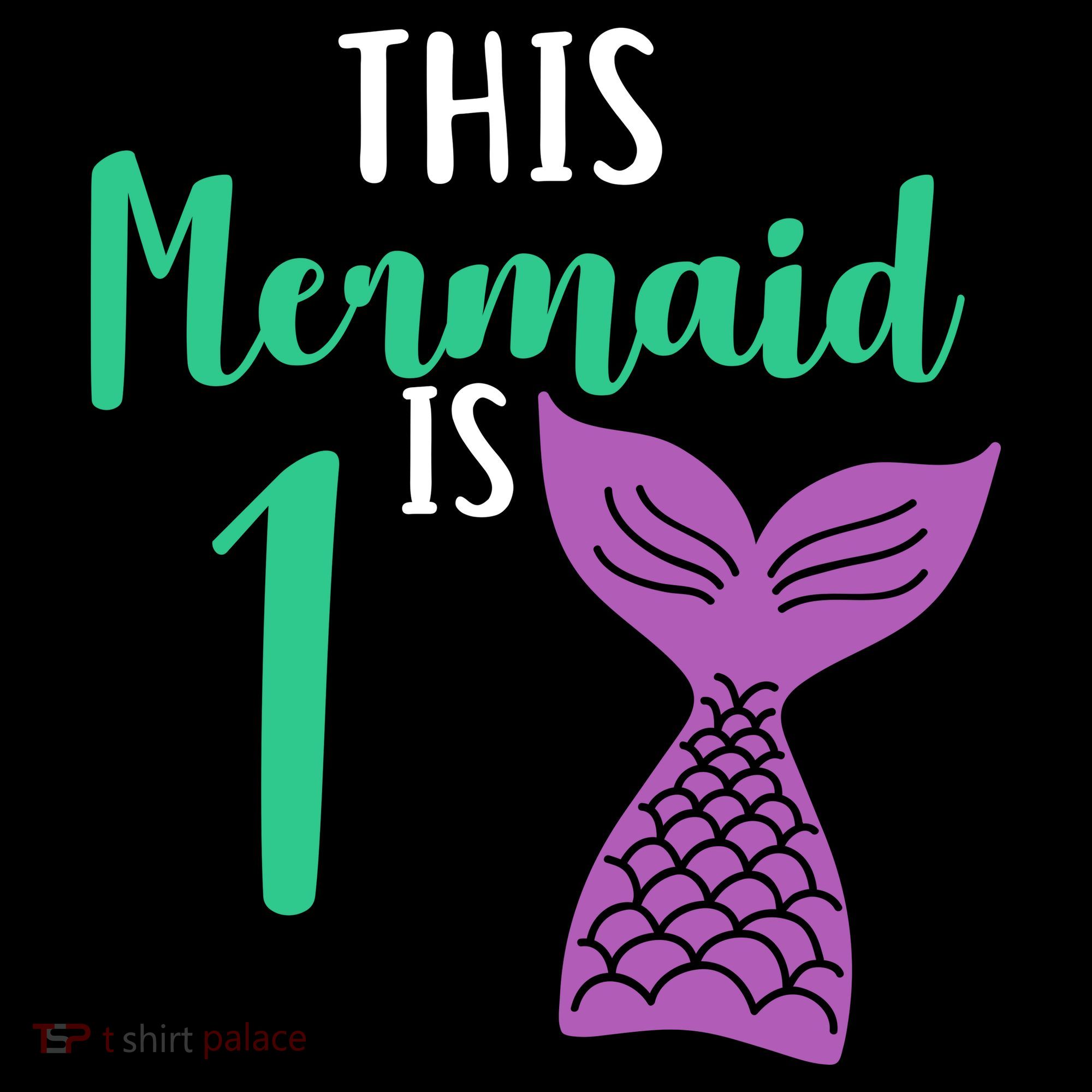 This Mermaid Is 1 Years Old Birthday Women's T-Shirt