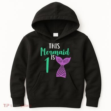 This Mermaid Is 1 Years Old Birthday Kids Hoodie