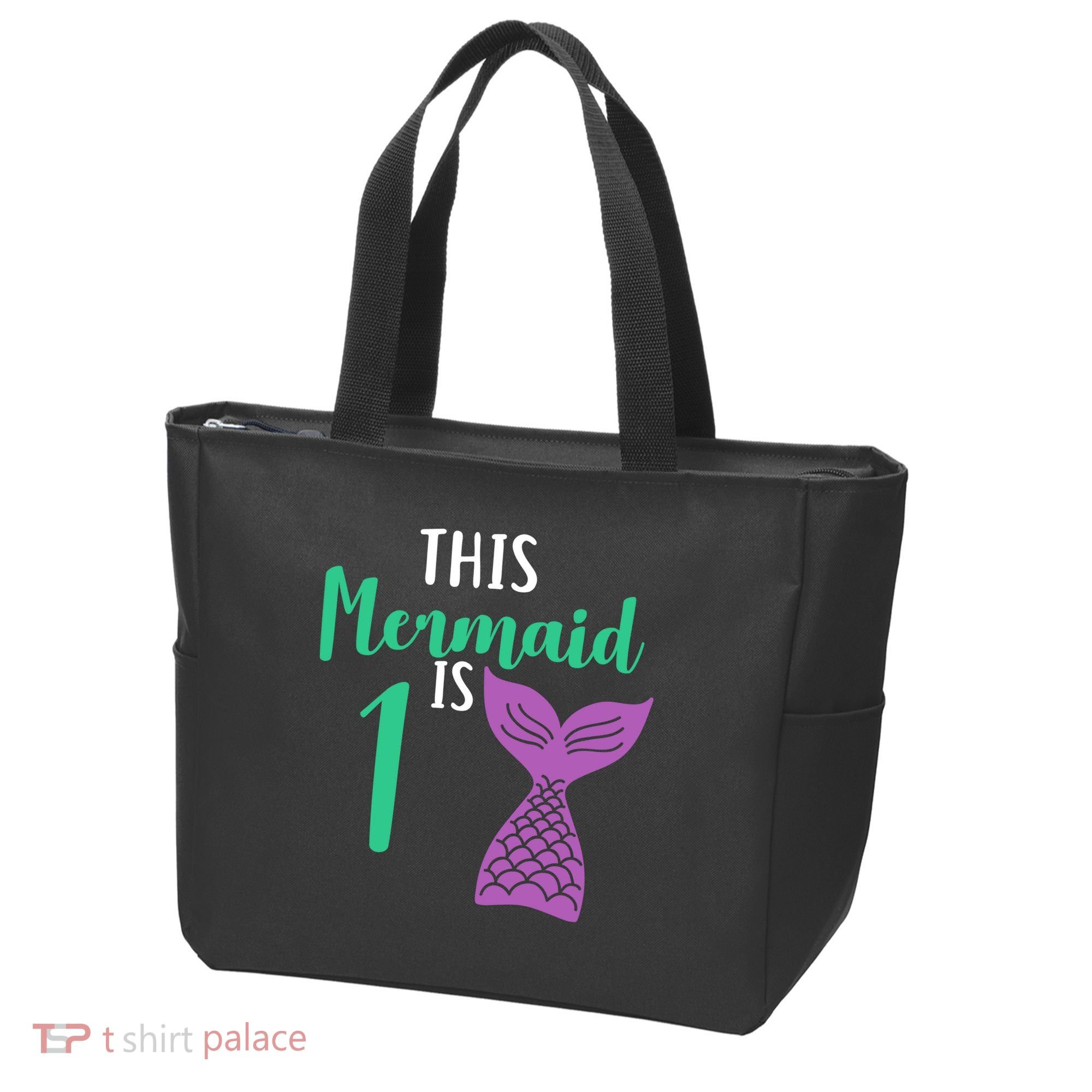 This Mermaid Is 1 Years Old Birthday Tote Bag