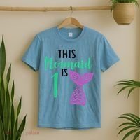 This Mermaid Is 1 Years Old Birthday T-Shirt thumb 2