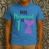 This Mermaid Is 1 Years Old Birthday T-Shirt thumb 3