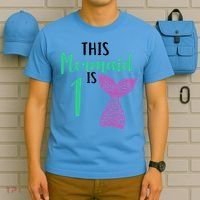 This Mermaid Is 1 Years Old Birthday T-Shirt thumb 5