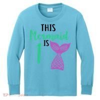 This Mermaid Is 1 Years Old Birthday Kids Long Sleeve Shirt thumb 0