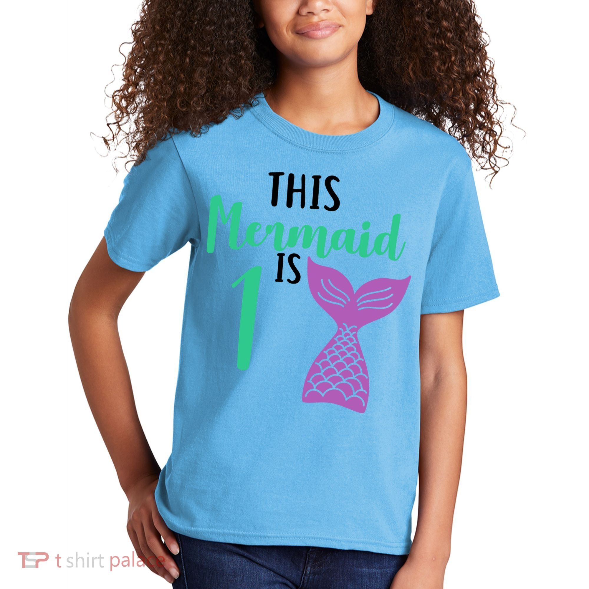 This Mermaid Is 1 Years Old Birthday Kids T-Shirt