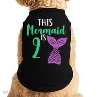 This Mermaid Is 2 Years Old Birthday Doggie Tank thumb 0