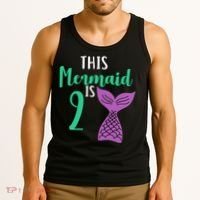 This Mermaid Is 2 Years Old Birthday Tank Top thumb 3