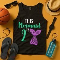 This Mermaid Is 2 Years Old Birthday Tank Top thumb 4