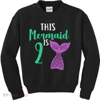 This Mermaid Is 2 Years Old Birthday Kids Sweatshirt thumb 0