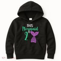 This Mermaid Is 2 Years Old Birthday Kids Hoodie thumb 0