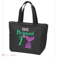 This Mermaid Is 2 Years Old Birthday Tote Bag thumb 3