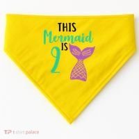 This Mermaid Is 2 Years Old Birthday USA-Made Doggie Bandana thumb 0