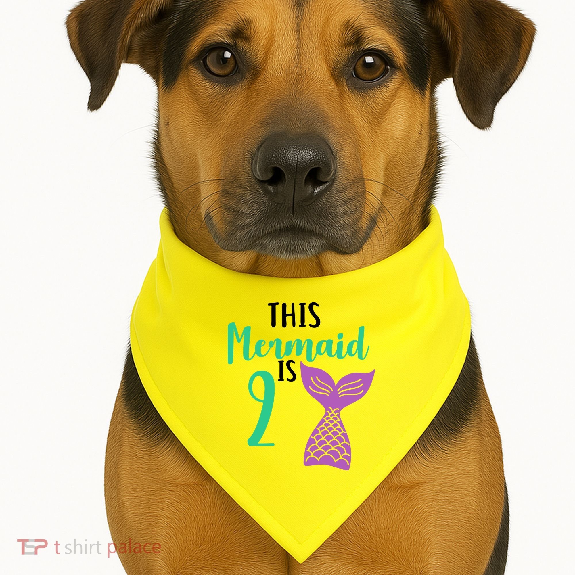 This Mermaid Is 2 Years Old Birthday USA-Made Doggie Bandana