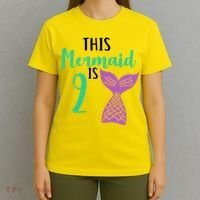This Mermaid Is 2 Years Old Birthday T-Shirt thumb 4