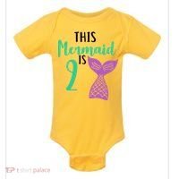 This Mermaid Is 2 Years Old Birthday Baby Bodysuit thumb 0