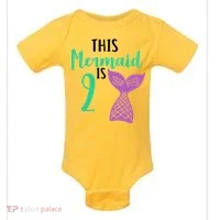 This Mermaid Is 2 Years Old Birthday Baby Bodysuit thumb 0
