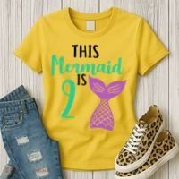 This Mermaid Is 2 Years Old Birthday Women's T-Shirt thumb 3