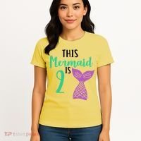 This Mermaid Is 2 Years Old Birthday Women's T-Shirt thumb 4