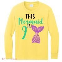 This Mermaid Is 2 Years Old Birthday Kids Long Sleeve Shirt thumb 0
