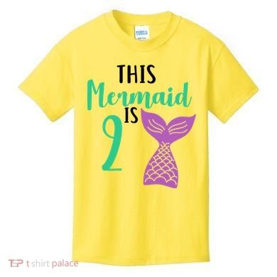 This Mermaid Is 2 Years Old Birthday Kids T-Shirt
