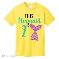 This Mermaid Is 2 Years Old Birthday Kids T-Shirt thumb 0