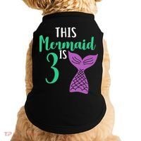 This Mermaid Is 3 Years Old Birthday Doggie Tank thumb 0