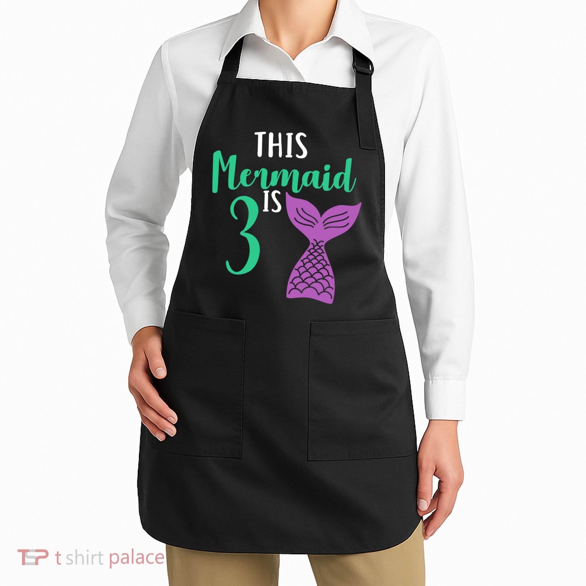 This Mermaid Is 3 Years Old Birthday Apron