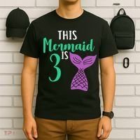 This Mermaid Is 3 Years Old Birthday T-Shirt thumb 6
