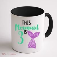 This Mermaid Is 3 Years Old Birthday Coffee Mug thumb 1