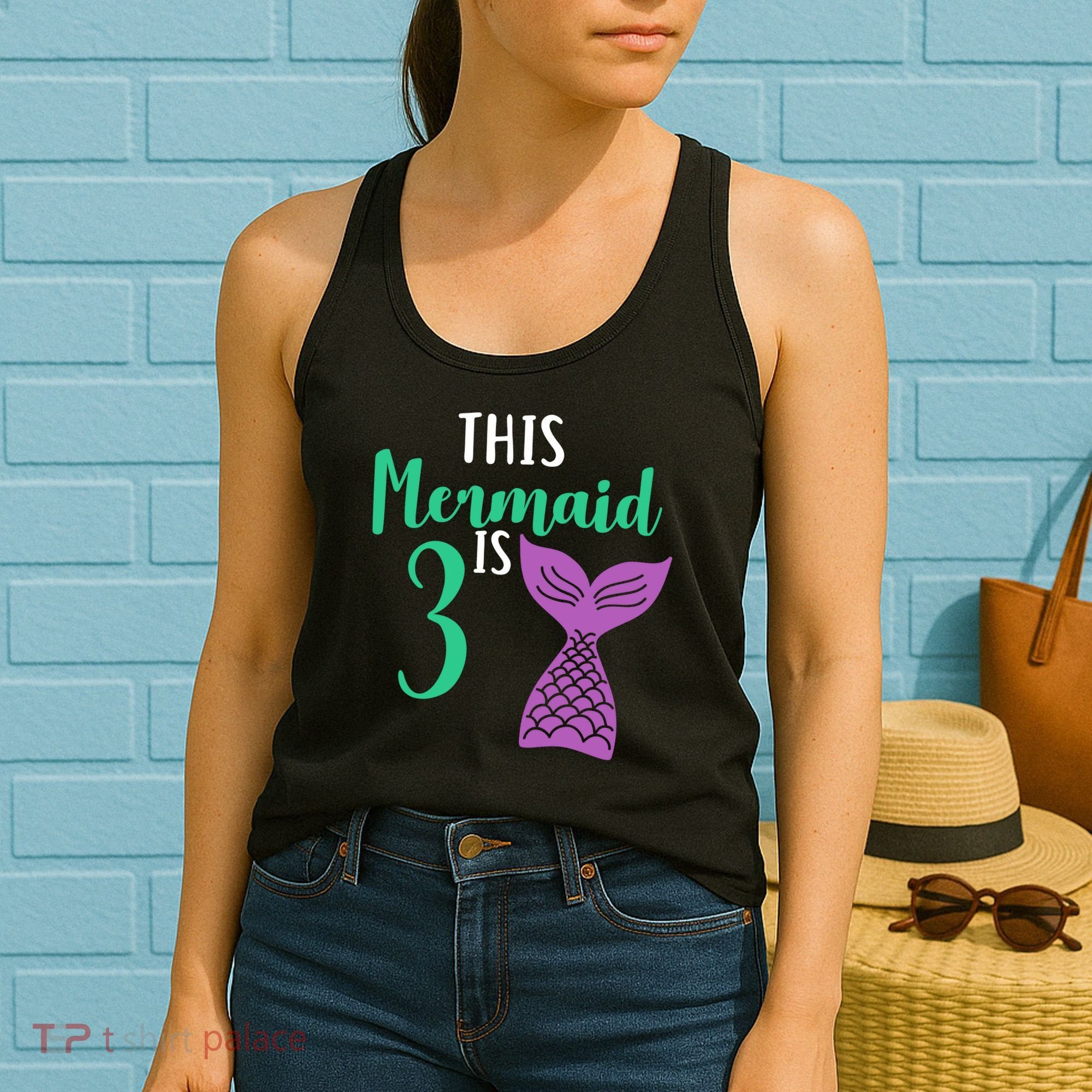 This Mermaid Is 3 Years Old Birthday Women's Tank Top