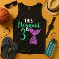 This Mermaid Is 3 Years Old Birthday Tank Top thumb 4