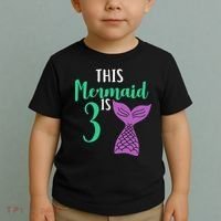 This Mermaid Is 3 Years Old Birthday Toddler T-Shirt thumb 2